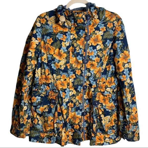 E•Land American Classic Floral Coat  Size Small - Picture 1 of 11